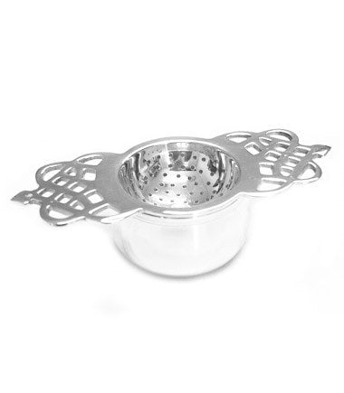 Sterling Silver Plated Short Handle Tea Strainer