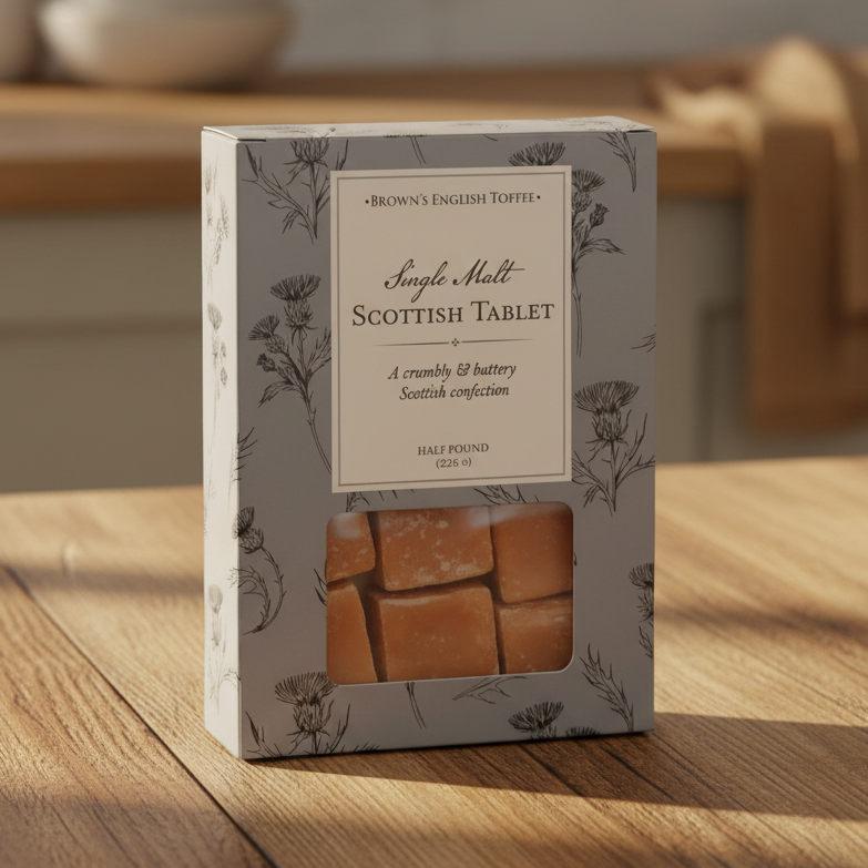 Handmade Single Malt Whisky Scottish Tablet - Authentic Scotland Candy