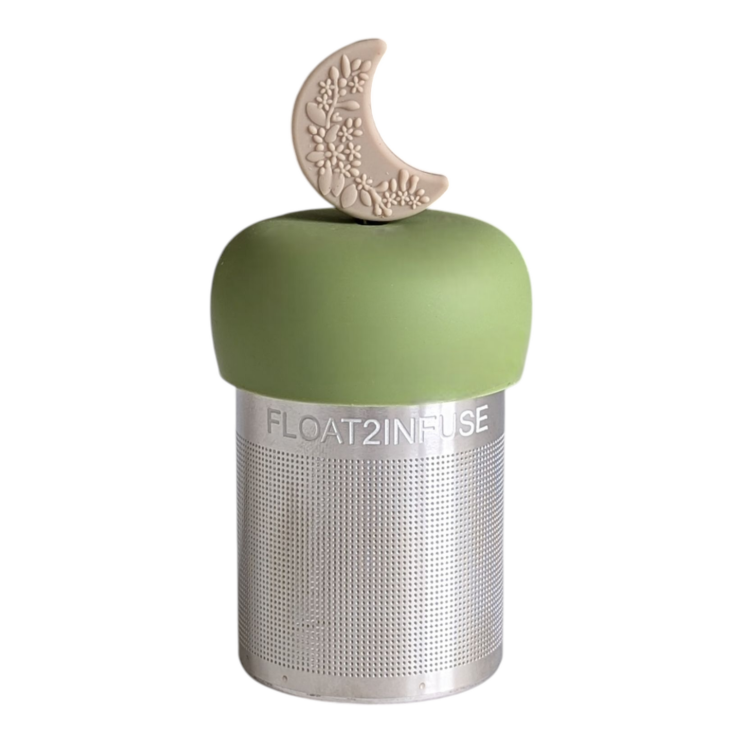 Floating Beige Floral Crescent Tea Infuser - Cute Tea Infuser for Loose Leaf Tea