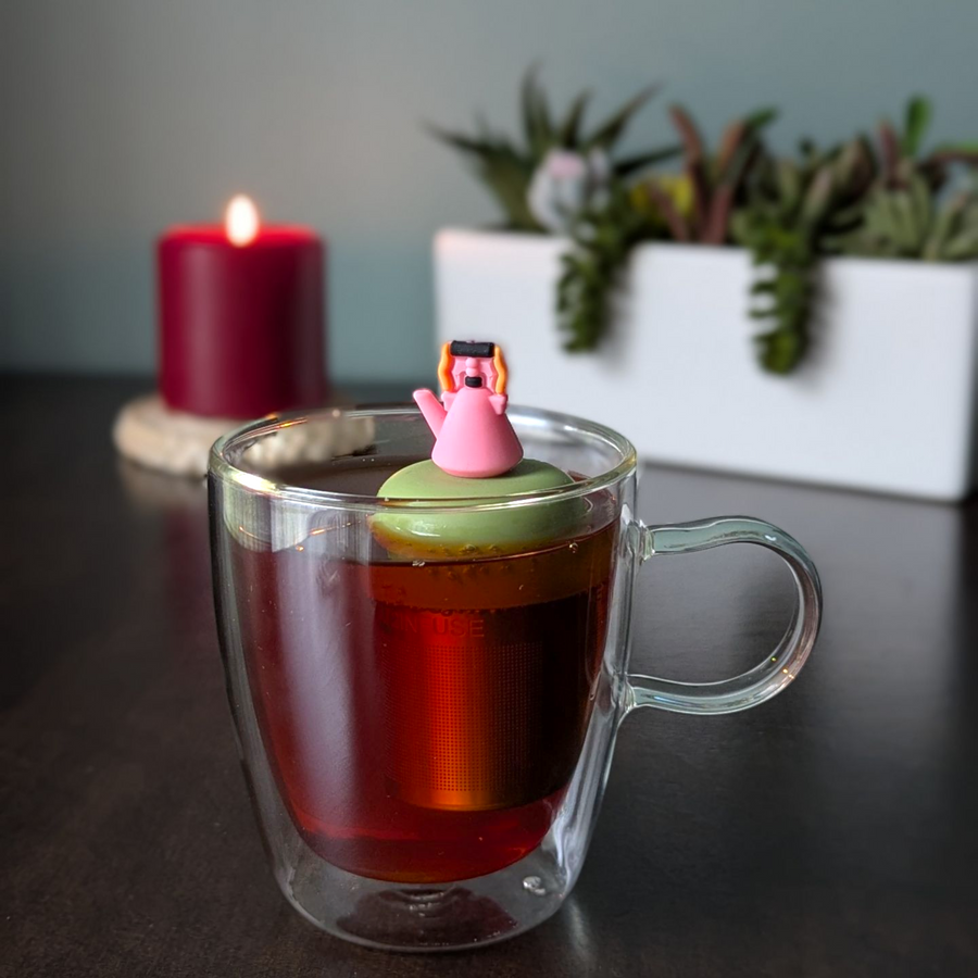 Floating Pink Tea Kettle Infuser - Cute Tea Infuser for Loose Leaf Tea