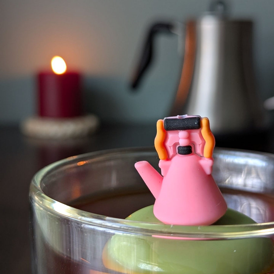 Floating Pink Tea Kettle Infuser - Cute Tea Infuser for Loose Leaf Tea