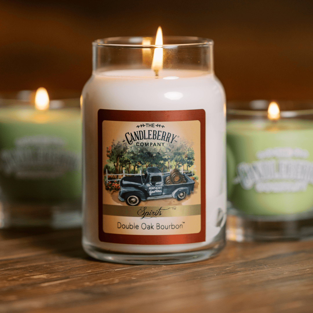 Hand-poured Spirits Double Oak Bourbon Large Jar Candle - Made in the U.S.A.