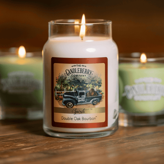Hand-poured Spirits Double Oak Bourbon Large Jar Candle - Made in the U.S.A.