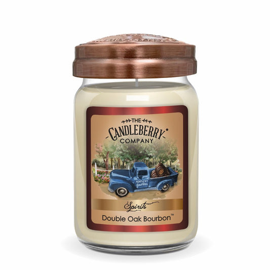 Hand-poured Spirits Double Oak Bourbon Large Jar Candle - Made in the U.S.A.