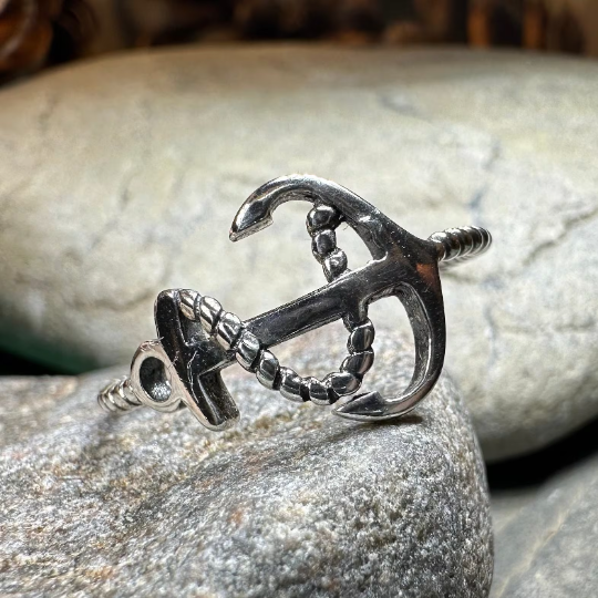 Seaside Anchor Ring in Sterling Silver