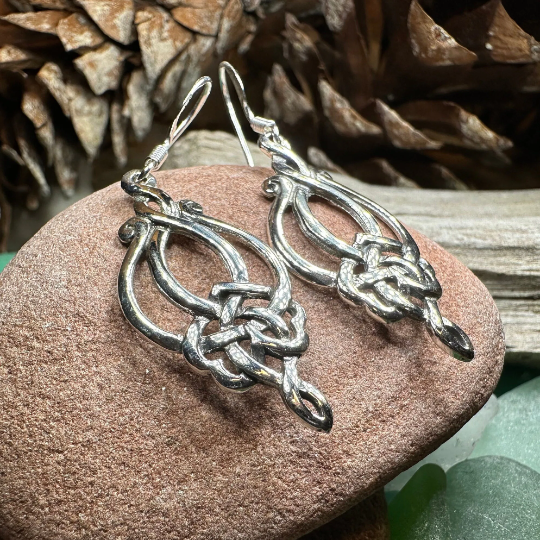 Catriona Celtic Knot Earrings Celtic Crystal Design Jewelry