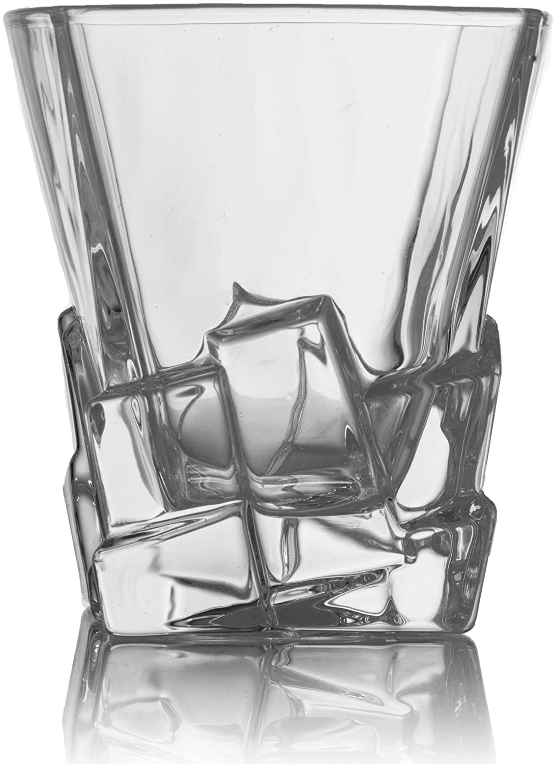 Iceberg Decanter Premium Barware Gift with Four Glasses