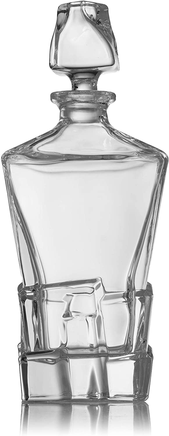 Iceberg Decanter Premium Barware Gift with Four Glasses
