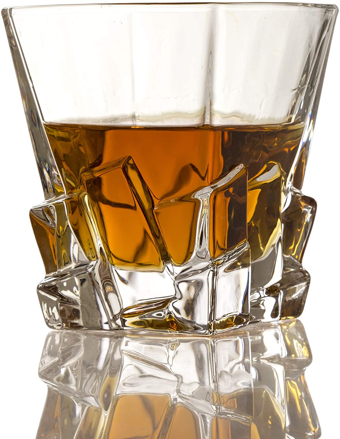 Iceberg Decanter Premium Barware Gift with Four Glasses