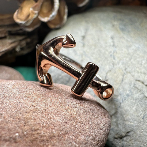 Load image into Gallery viewer, Rose Gold Hope Anchor Ring
