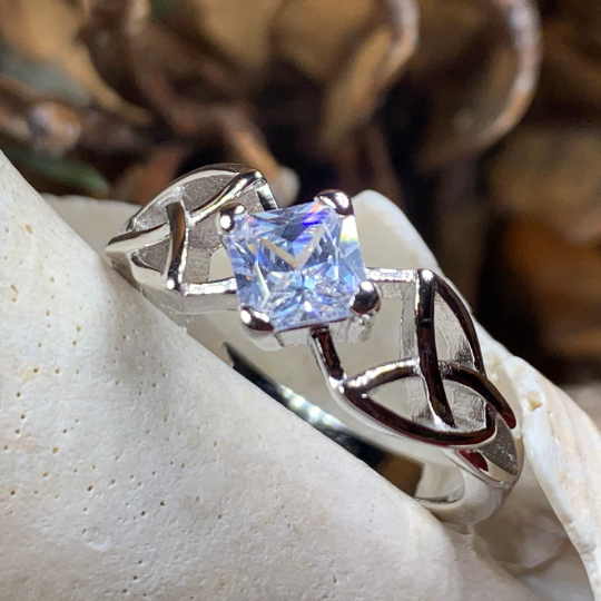 Sylvia Celtic Trinity Knot Ring — view 3