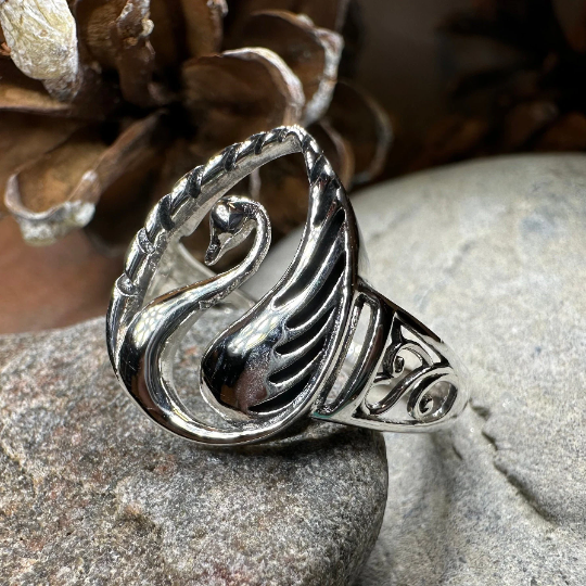 Children of Lir Swan Ring — view 2