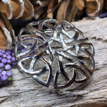 Load image into Gallery viewer, Pewter Trinity Knot Brooch

