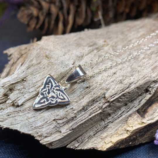 Petite Celtic Knot Necklace in sterling silver