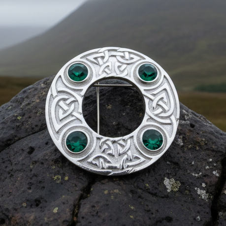 Crystal Celtic Knot Brooch