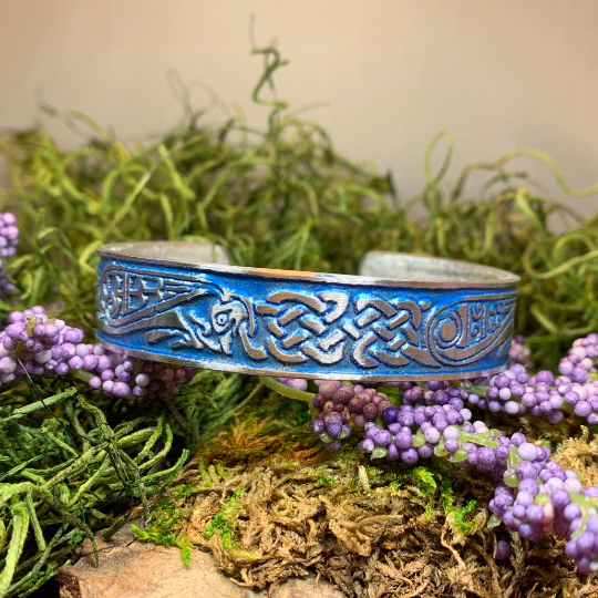 Celtic Raven Cuff Bracelet — view 9