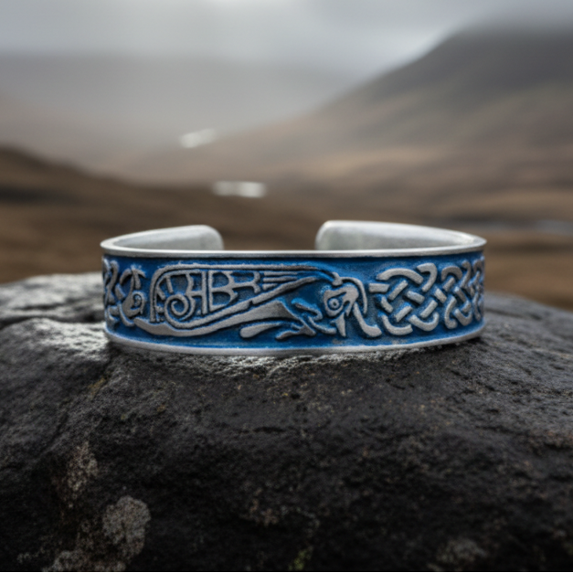 Celtic Raven Cuff Bracelet — view 2