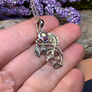 Amethyst Thistle Necklace