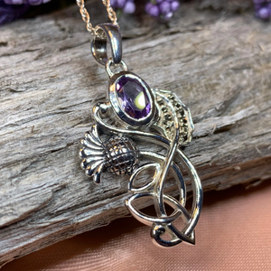 Amethyst Thistle Necklace