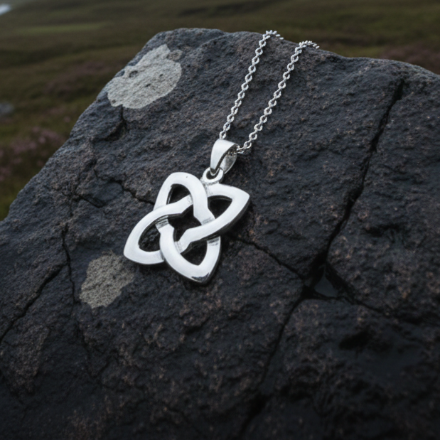 Elyssa Celtic Knot Necklace in sterling silver
