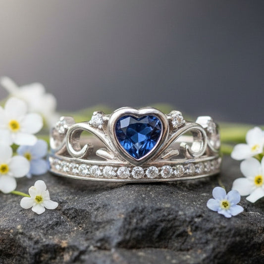 Princess of Wales Sapphire Crown Ring — view 7