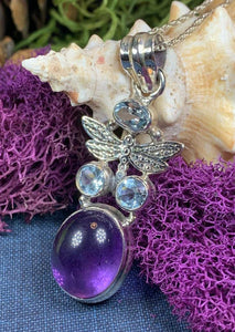 Amethyst Dragonfly Necklace 04