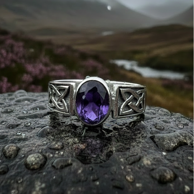 Syra Celtic Knot Ring in Sterling Silver — view 12