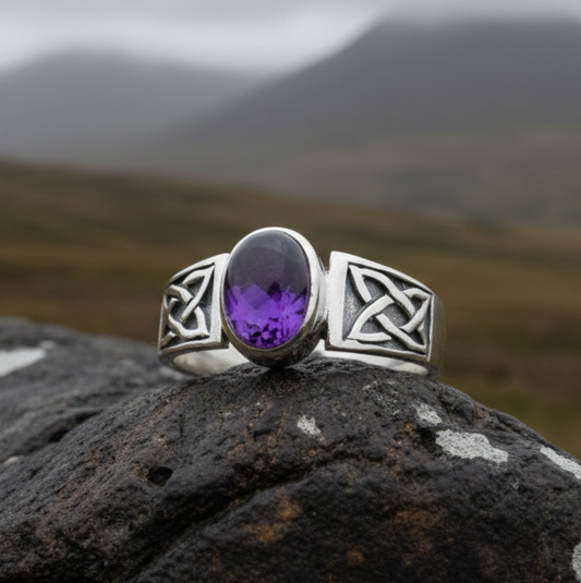 Syra Celtic Knot Ring in Sterling Silver — view 5