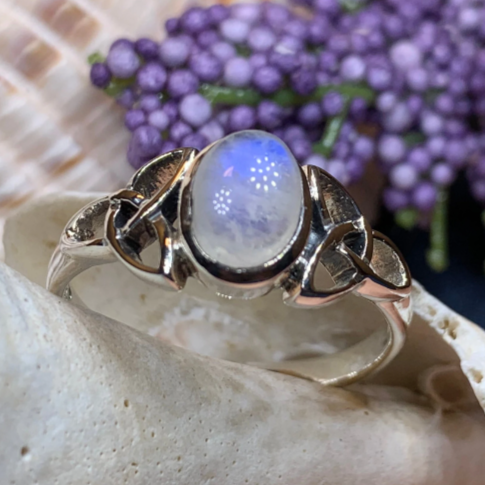 Nina Celtic Knot Moonstone Ring for Women
