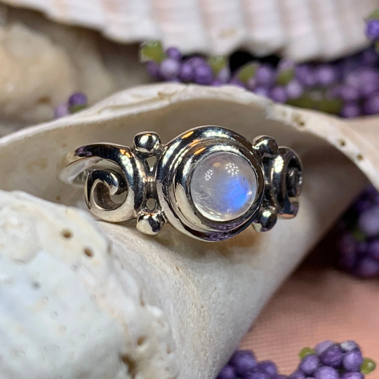 Lorna Celtic Knot Moonstone Ring — view 4