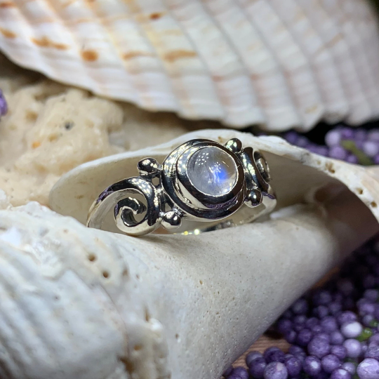 Lorna Celtic Knot Moonstone Ring — view 5