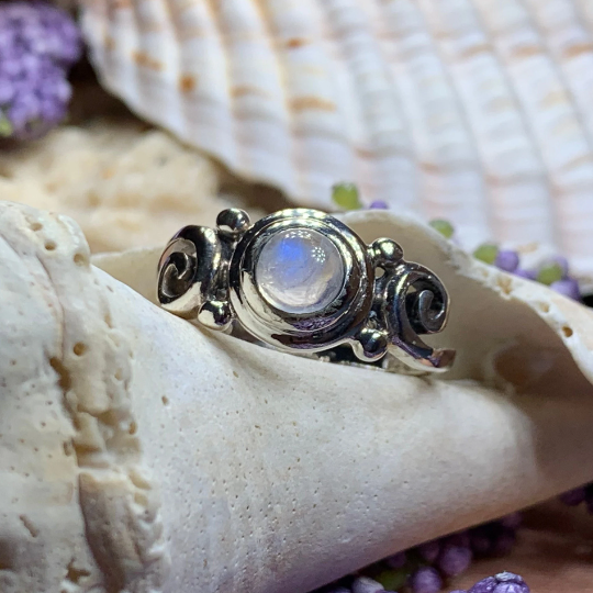 Lorna Celtic Knot Moonstone Ring — view 2