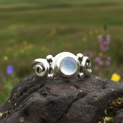 Lorna Celtic Knot Moonstone Ring — view 3