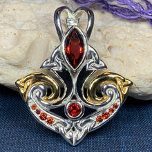 Load image into Gallery viewer, Celtic Triquetra Gemstone Necklace

