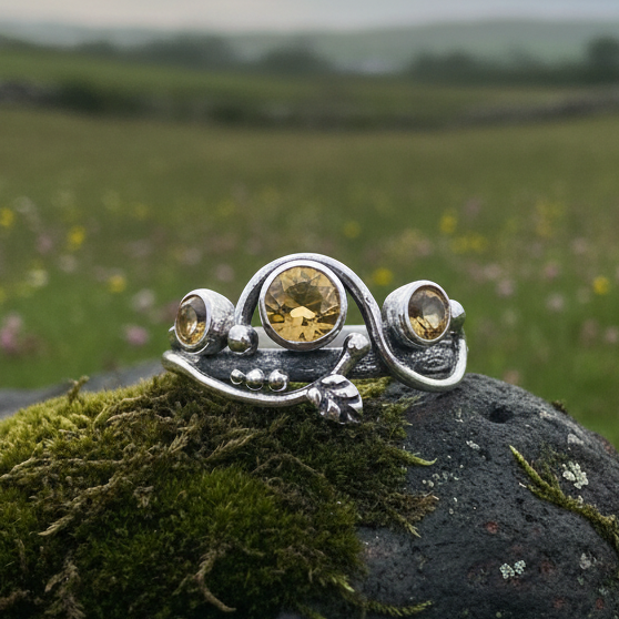 Wild Irish Rose Ring in Sterling Silver