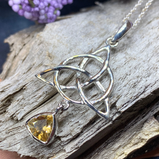 Enchanted Celtic Trinity Knot Necklace in Sterling Silver — view 11