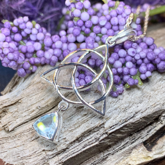 Enchanted Celtic Trinity Knot Necklace in Sterling Silver — view 5