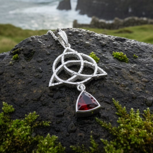 Enchanted Celtic Trinity Knot Necklace in Sterling Silver — view 3