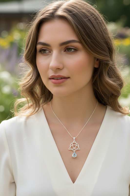 Enchanted Celtic Trinity Knot Necklace in Sterling Silver