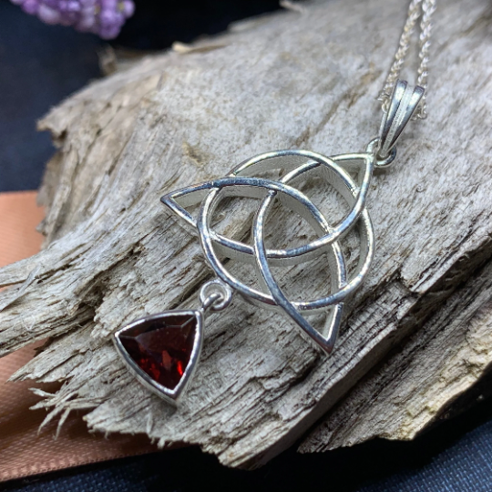 Enchanted Celtic Trinity Knot Necklace in Sterling Silver