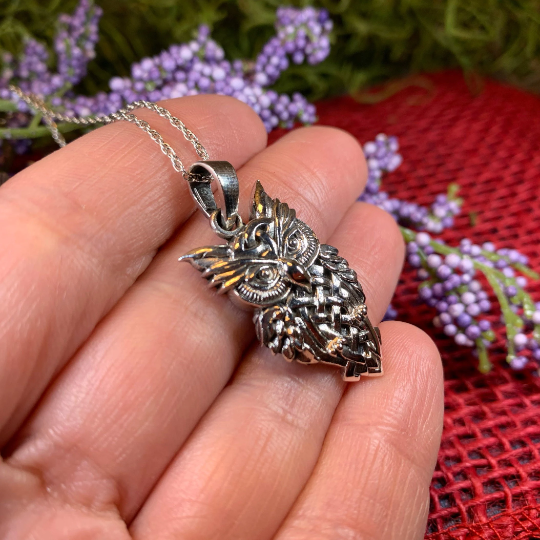 Owl Celtic Knot Necklace — view 7