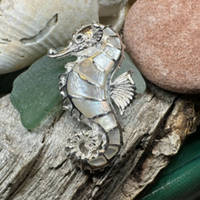 Load image into Gallery viewer, Abalone Seahorse Necklace
