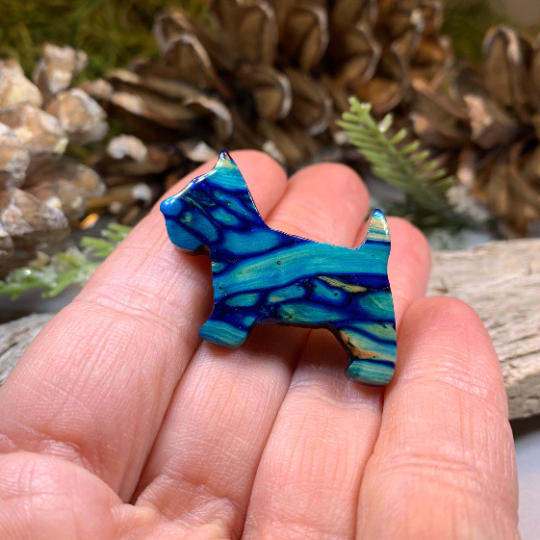 Heathergems Dog Scottish Brooch - Handmade in Scotland — view 8