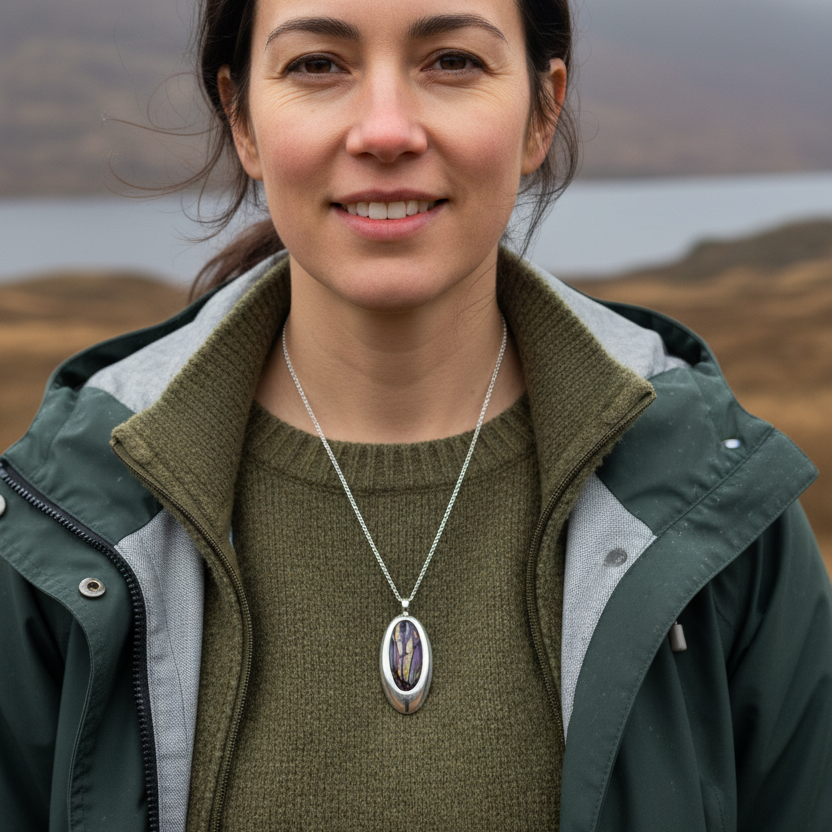 Scottish Highlands Heathergems Necklace - Handmade in Scotland — view 2