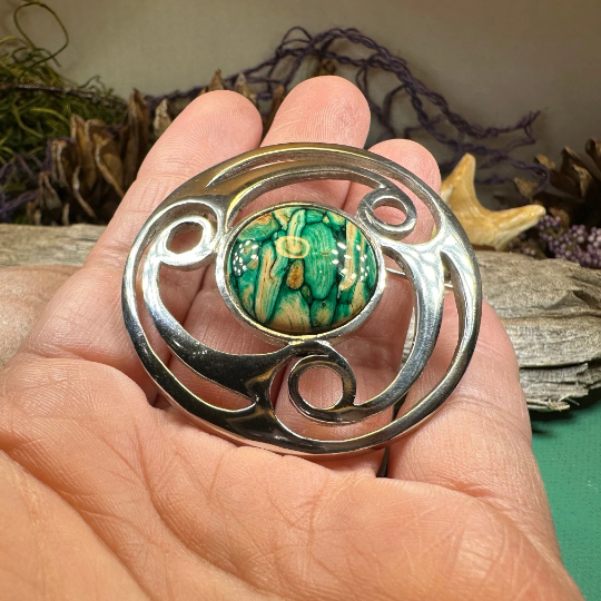 Alana Heathergems Celtic Brooch - Handmade in Scotland — view 8