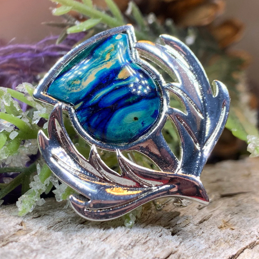 Scotland Heathergems Thistle Brooch — view 14