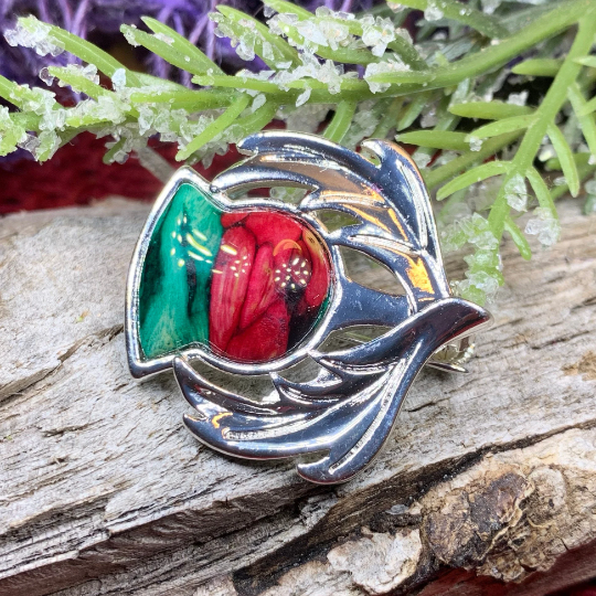 Scotland Heathergems Thistle Brooch — view 9