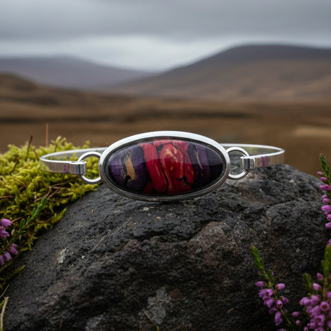 Load image into Gallery viewer, Scottish Heathergems Celtic Bracelet - Handmade in Scotland

