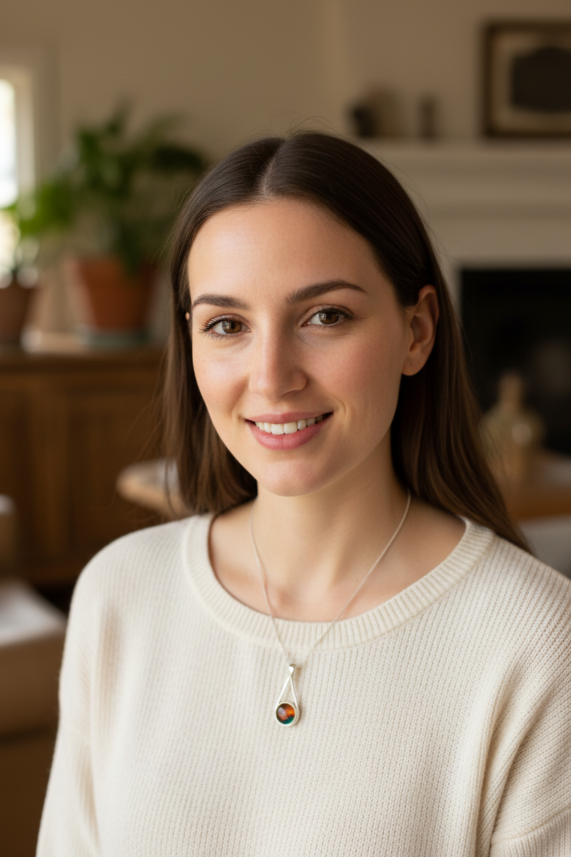 Scottish Raindrop Heathergems Necklace - Handmade in Scotland — view 5