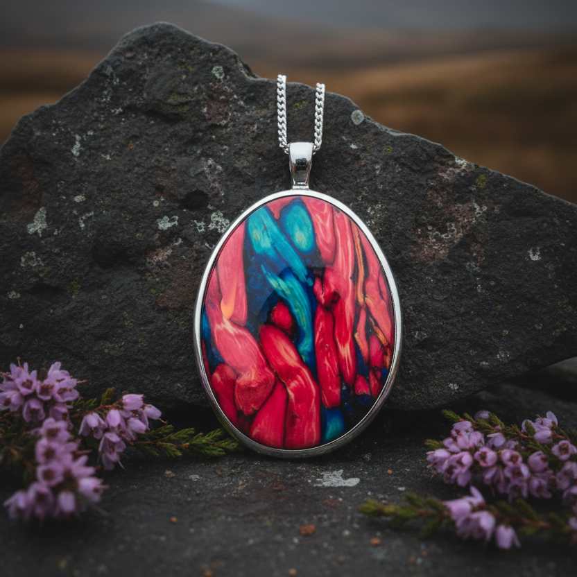 Scottish Organic Heathergems Necklace - Handmade in Scotland — view 6